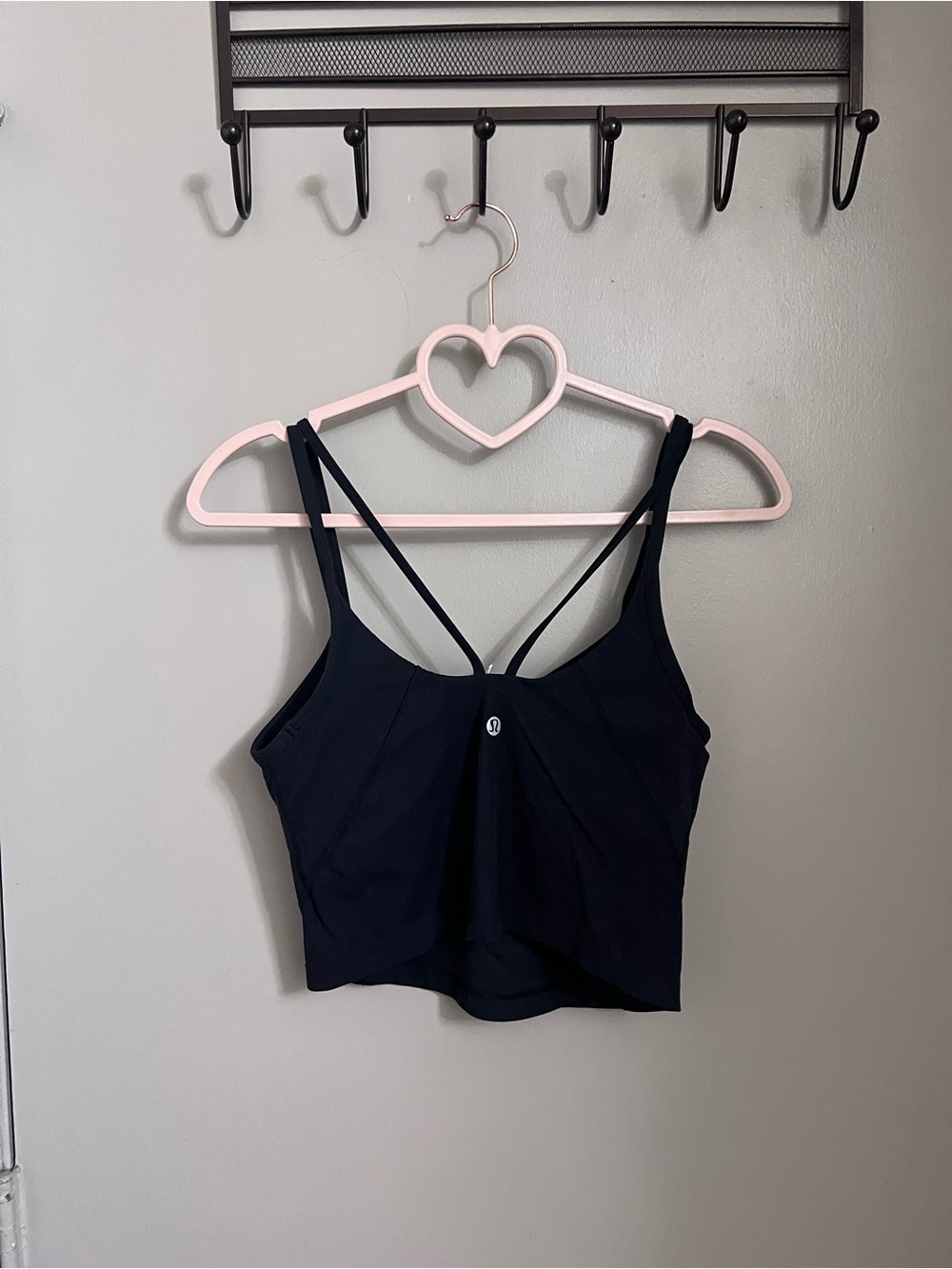 lululemon athletica Black Strappy Cropped Tank